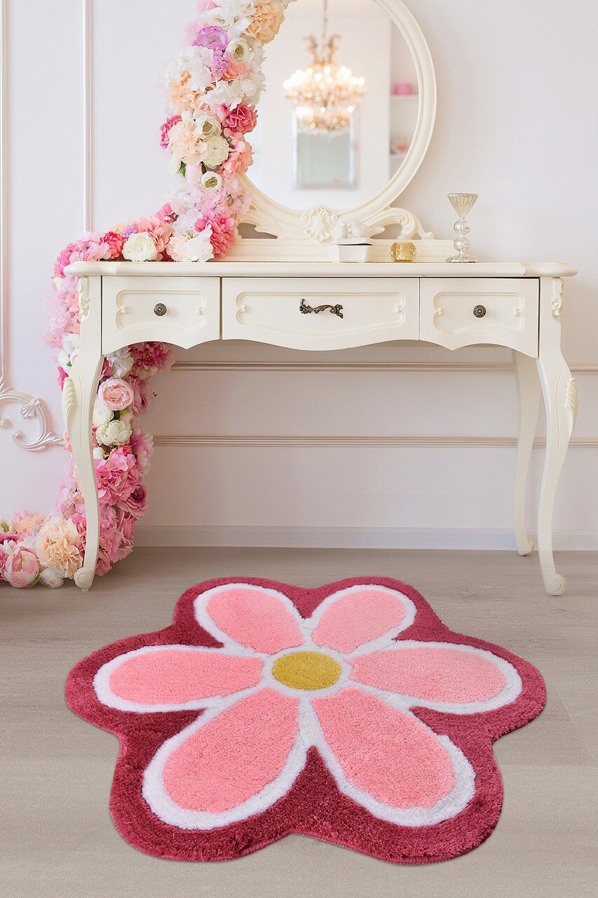 Covoraș de baie acrilic, L'essentiel Maison, Flower, Multicolor - imagine 5